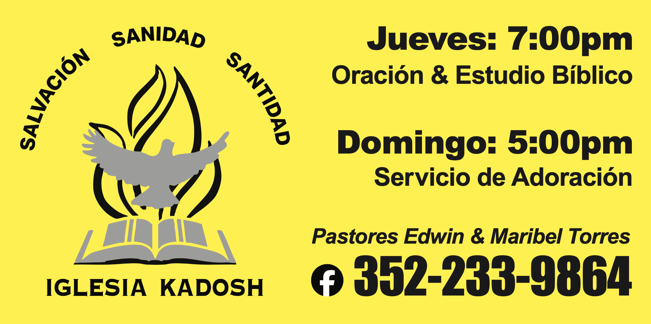 4x8 Iglesia Kadosh Banner