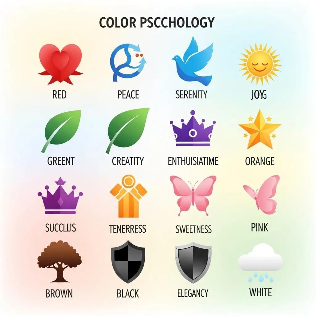 Abstract illustration of color psychology and emotional associations